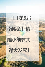 「第9届南博会」精雕小细节共谋大发展
