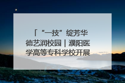 “一技”绽芳华 德艺润校园｜濮阳医学高等专科学校开展丰富多彩的职业教育活动周主题活动