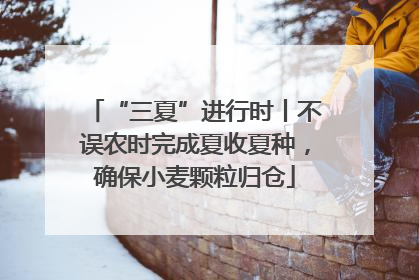 “三夏”进行时丨不误农时完成夏收夏种，确保小麦颗粒归仓