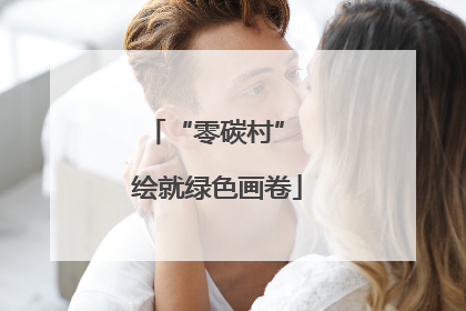 “零碳村” 绘就绿色画卷