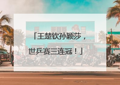 王楚钦孙颖莎，世乒赛三连冠！