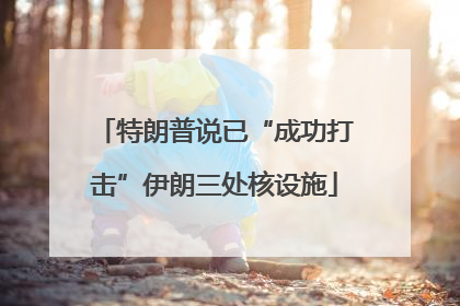特朗普说已“成功打击”伊朗三处核设施