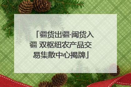 疆货出疆·闽货入疆 双枢纽农产品交易集散中心揭牌