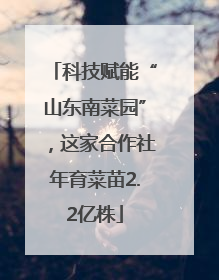 科技赋能“山东南菜园”，这家合作社年育菜苗2.2亿株