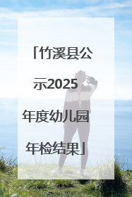 竹溪县公示2025年度幼儿园年检结果