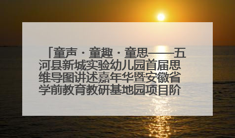 童声・童趣・童思——五河县新城实验幼儿园首届思维导图讲述嘉年华暨安徽省学前教育教研基地园项目阶段性成果展示活动