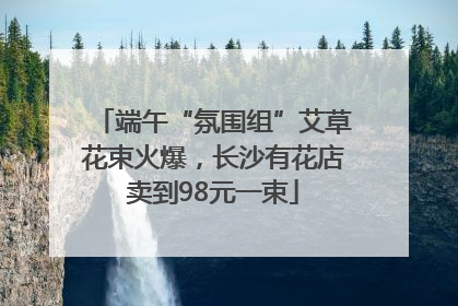 端午“氛围组”艾草花束火爆，长沙有花店卖到98元一束