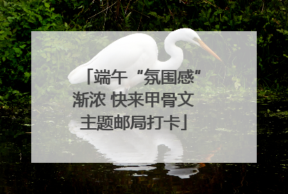 端午“氛围感”渐浓 快来甲骨文主题邮局打卡