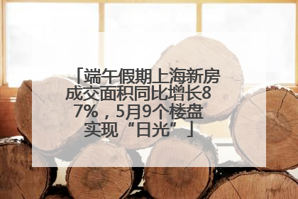 端午假期上海新房成交面积同比增长87%，5月9个楼盘实现“日光”