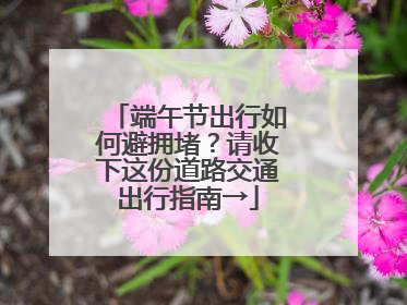 端午节出行如何避拥堵？请收下这份道路交通出行指南→