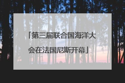 第三届联合国海洋大会在法国尼斯开幕
