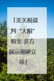 美关税谈判“大限”将至 多方展示强硬立场