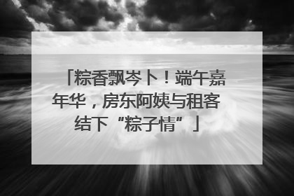粽香飘岑卜！端午嘉年华，房东阿姨与租客结下“粽子情”