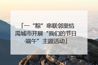 一“粽”串联邻里情 禹城市开展“我们的节日·端午”主题活动