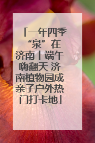 一年四季 “泉”在济南丨端午嗨翻天 济南植物园成亲子户外热门打卡地