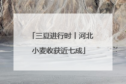 三夏进行时丨河北小麦收获近七成