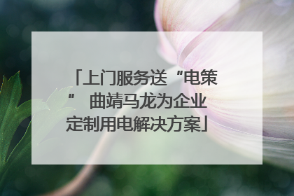上门服务送“电策” 曲靖马龙为企业定制用电解决方案