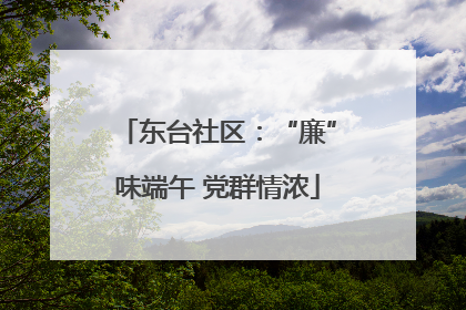 东台社区：“廉”味端午 党群情浓