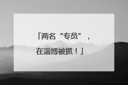 两名“专员”，在淄博被抓！