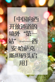 中国向西开放通道的境外“第一站”——西安·哈萨克斯坦码头启用