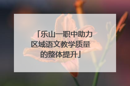 乐山一职中助力区域语文教学质量的整体提升
