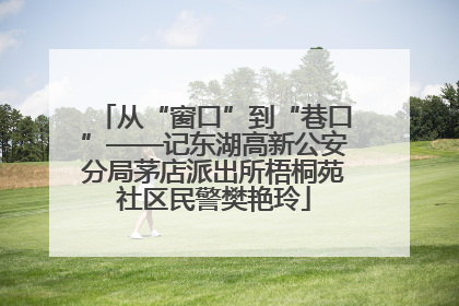从“窗口”到“巷口”——记东湖高新公安分局茅店派出所梧桐苑社区民警樊艳玲