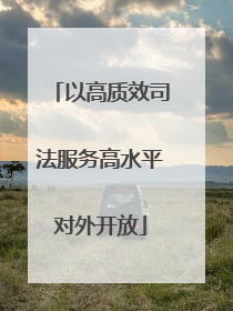 以高质效司法服务高水平对外开放