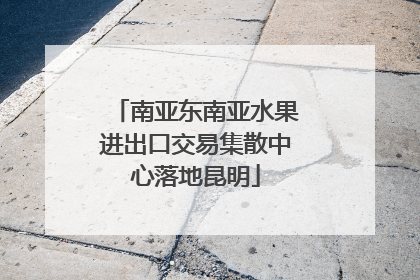 南亚东南亚水果进出口交易集散中心落地昆明