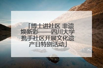 博士进社区 非遗焕新彩——四川大学携手社区开展文化遗产日特别活动