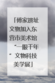 傅家遗址文物加入东营市美术馆“一眼千年”文物科技美学展