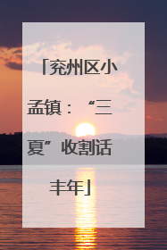 兖州区小孟镇：“三夏”收割话丰年