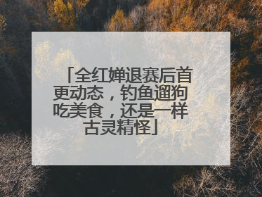 全红婵退赛后首更动态，钓鱼遛狗吃美食，还是一样古灵精怪