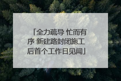 全力疏导 忙而有序 新建路封闭施工后首个工作日见闻