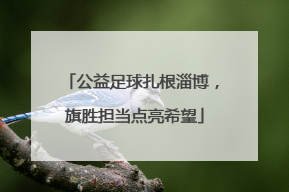 公益足球扎根淄博，旗胜担当点亮希望