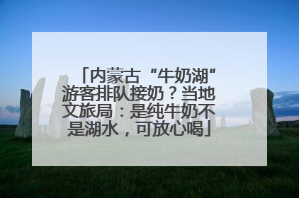 内蒙古“牛奶湖”游客排队接奶？当地文旅局：是纯牛奶不是湖水，可放心喝