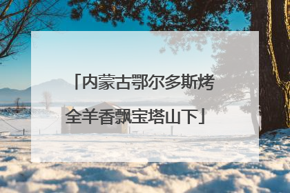 内蒙古鄂尔多斯烤全羊香飘宝塔山下