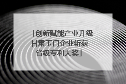 创新赋能产业升级 甘肃玉门企业斩获省级专利大奖