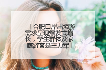 合肥口岸出境游需求呈现爆发式增长，学生群体及家庭游客是主力军