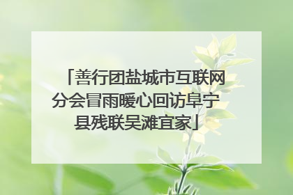 善行团盐城市互联网分会冒雨暖心回访阜宁县残联吴滩宜家
