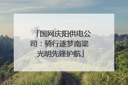 国网庆阳供电公司：骑行逐梦南梁 光明先锋护航