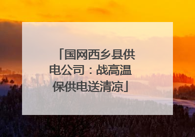 国网西乡县供电公司：战高温保供电送清凉