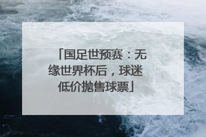 国足世预赛：无缘世界杯后，球迷低价抛售球票