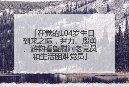 在党的104岁生日到来之际，尹力、殷勇、游钧看望慰问老党员和生活困难党员