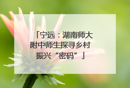 宁远：湖南师大附中师生探寻乡村振兴“密码”