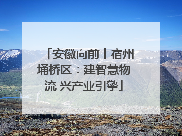 安徽向前丨宿州埇桥区：建智慧物流 兴产业引擎