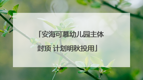 安海可慕幼儿园主体封顶 计划明秋投用