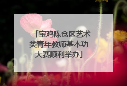 宝鸡陈仓区艺术类青年教师基本功大赛顺利举办