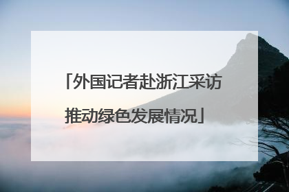 外国记者赴浙江采访推动绿色发展情况