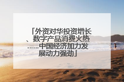 外资对华投资增长、数字产品消费火热……中国经济加力发展动力强劲