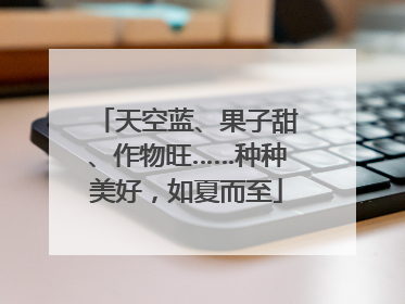 天空蓝、果子甜、作物旺……种种美好，如夏而至